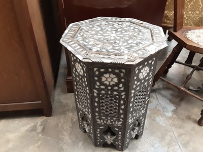 Lot 937 - Eastern octagonal inlaid table