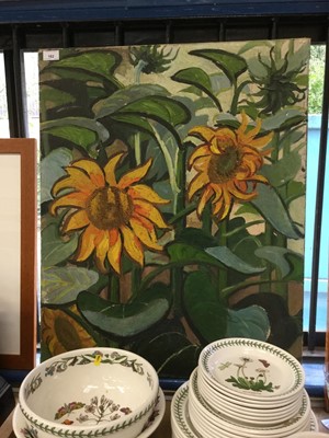Lot 162 - Charles Clifford Turner oil Sunflowers