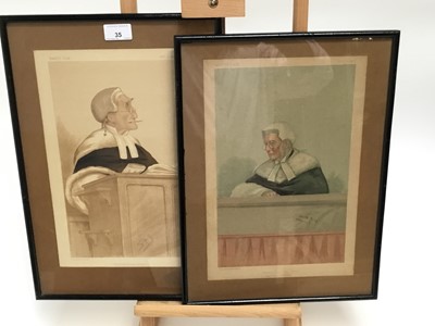 Lot 55 - Four vanity fair prints, depicting judges