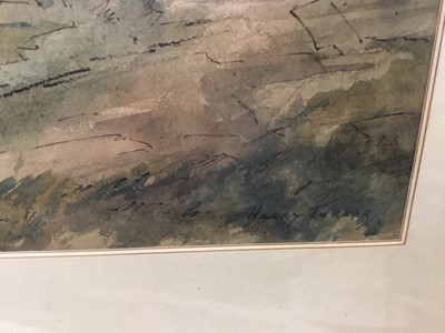 Lot 262 - Harry Turner (b1908) watercolour - back of houses, 31 x 41cm