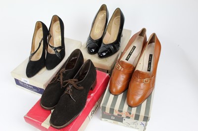 Lot 1755 - Ladies vintage British and Italian shoes mainly high heels.  Makers Trickers, Bally, Meadows.