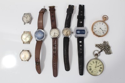 Lot 24 - Group of vintage wristwatches and two pocket watches