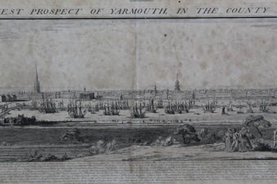 Lot 340 - The South-West Prospect of Yarmouth in the County of Norfolk in glazed frame