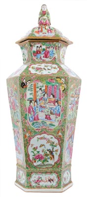 Lot 27 - Large Canton vase and cover