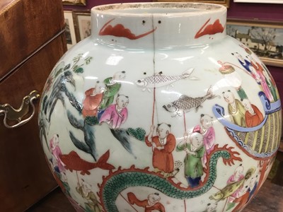 Lot 14 - Pair Chinese 'Hundred Boys' jars