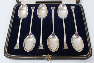 Lot 53 - Set of six silver teaspoons