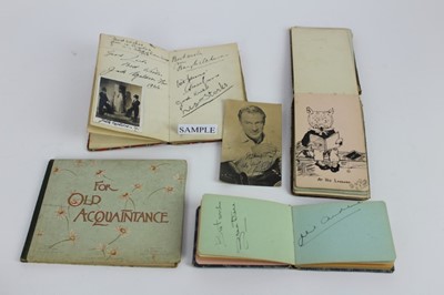 Lot 1124 - Box of ephemera to include Edwardian and early 20th century autograph albums, books, photographs and ephemera