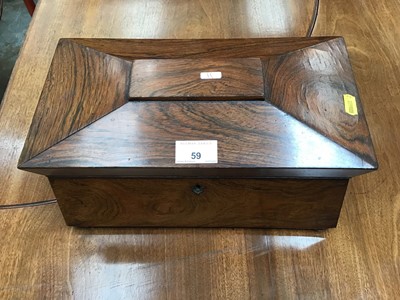 Lot 59 - Rosewood tea caddy