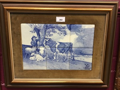 Lot 382 - Delft tile picture