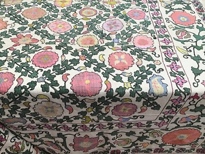 Lot 1785 - Vintage Indian suzanni from Bokhara, Uzbekistan, with traditional technique hand stitched decoration