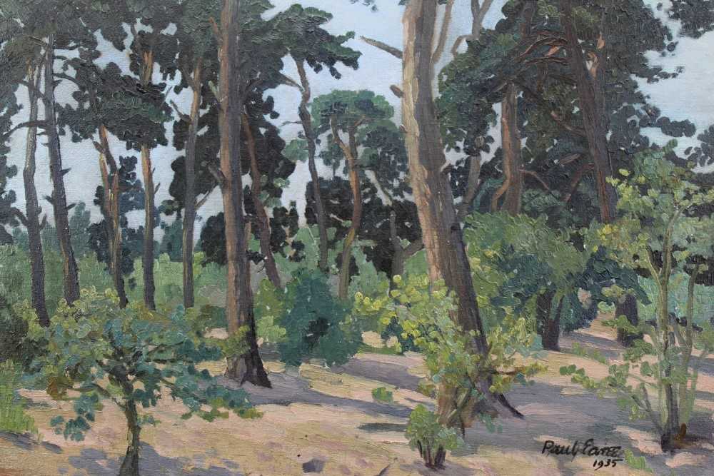 Lot 1038 - Paul Earee oil on board, landscape with trees