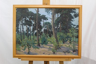Lot 1038 - Paul Earee oil on board, landscape with trees