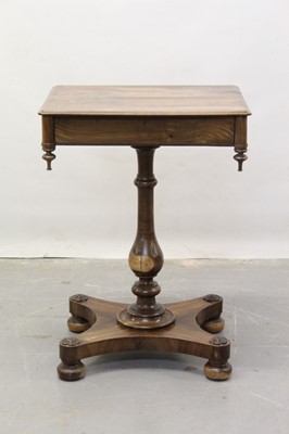 Lot 1226 - William IV fruitwood sewing table