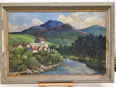 Lot 150 - A L Thomas (early 20th century) oil on board - Irish landscape