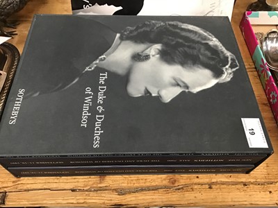 Lot 19 - The Duke & Duchess of Windsor, Sothebys Sale catalogues in original slip case, Jewels of The Duchess of Windsor and the list of Wedding Presents to HM The Queen and Prince Philip