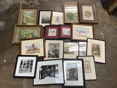 Lot 242 - Assorted prints and photographs, including two signed Giles Norman photos
