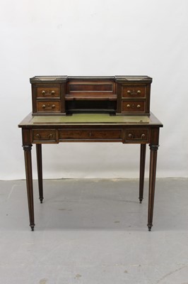 Lot 1241 - Good 19th century Empire style writing table with single drawer