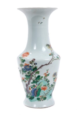 Lot 4 - Chinese famille verte porcelain baluster vase