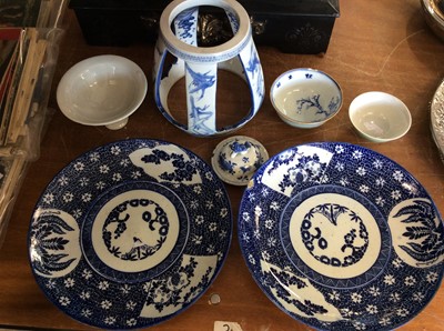 Lot 406 - Group of Chinese porcelain together with Japanese chargers