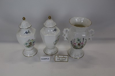 Lot 942 - Group of large Aynsley vases and covers