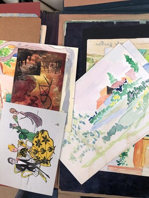Lot 118 - Group of unframed posters and works on paper