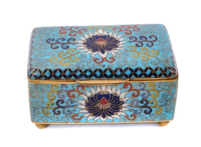 Lot 718 - Fine quality Chinese cloisonné box provenance: gifted to the present owner by a private collector, Knightsbridge, London