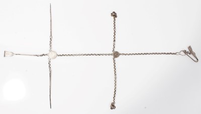 Lot 6 - Chinese white metal chatelaine