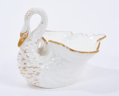 Lot 71 - Grainger and Co swan shaped flower holder, circa 1890