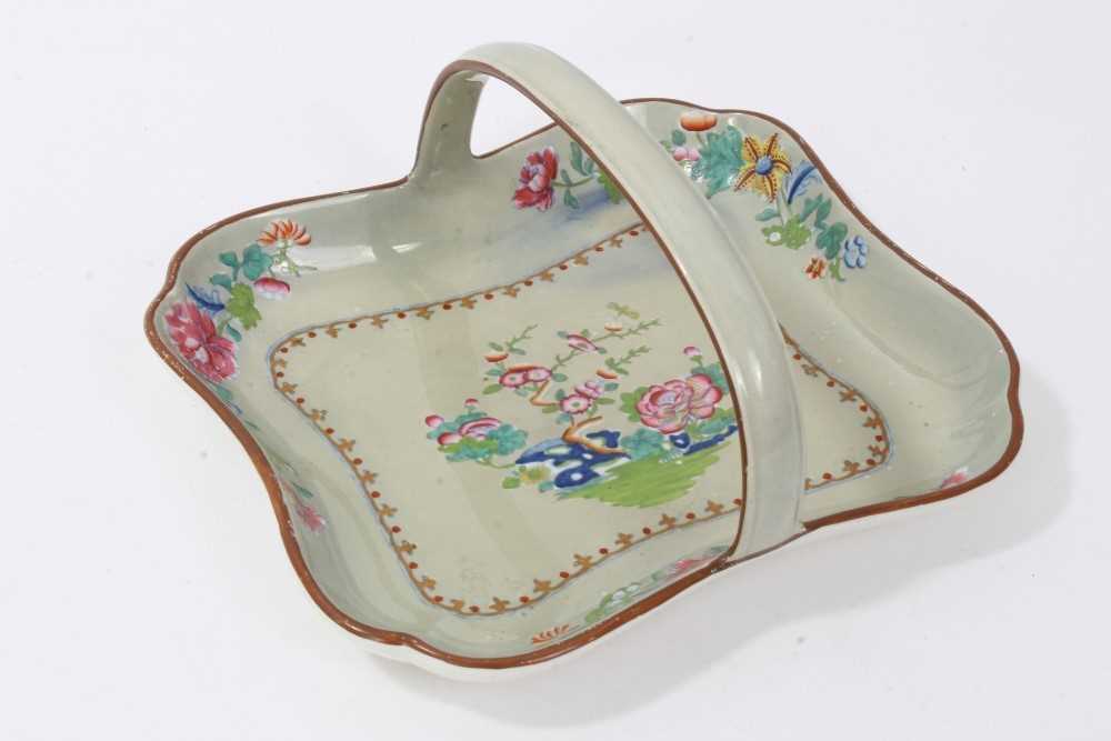 Lot 98 - Spode pearlware rectangular basket