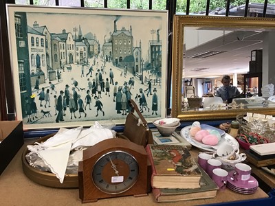 Lot 205 - Large quantity of Noritake china, glassware, ornaments, mirrors, Lowry print, etc