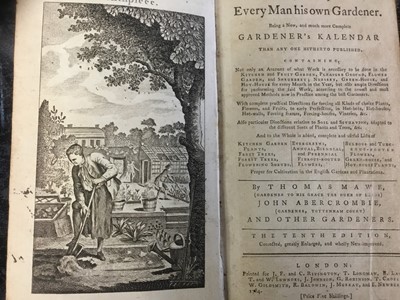 Lot 187 - Thomas Mawe - Gardeners Kalendar, together with a small group of antiquarian books