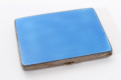 Lot 248 - Late 1920s ladies Silver and enamel cigarette case.