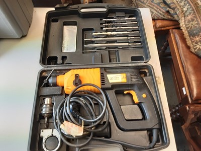 Lot 614 - JCB electric rotary drill and JCB electric sander