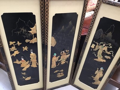 Lot 265 - Three Chinese inlaid panels