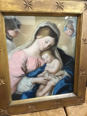 Lot 130 - 19th century pastel, religious group