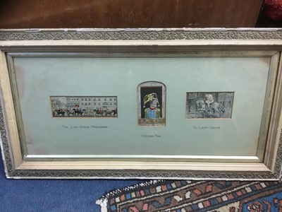Lot 117 - Lady Godiva - three framed Stevengraph silk prints