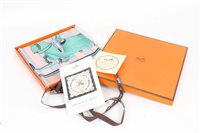 Lot 3053 - Hermes silk scarf 'Chocs En Plumes' designed...