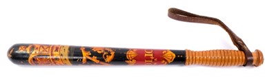 Lot 651 - Victorian painted truncheon