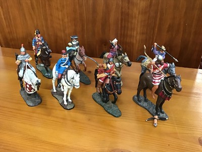 Lot 19 - Set of eight Delprado men on horse back, including Chasseur d'Afrique