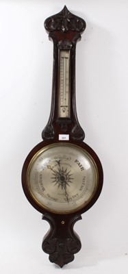 Lot 623 - Good quality 19th century Rosewood barometer by Angelinetta, London
