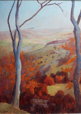 Lot 202 - David Britton, contemporary, oil on canvas - Gringleford Near Sheffield, signed, framed, 99cm x 75cm
