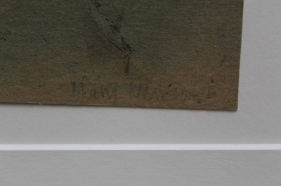 Lot 1056 - *Mary Newcomb - Barn and church in Normandy