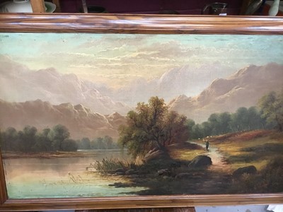 Lot 292 - C Hill, early 20th century oil on canvas, loch scene