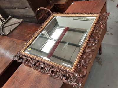 Lot 1011 - Carved pierced frame mirror