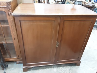 Lot 932 - Edwardian mahogany press chest with inlaid decoration