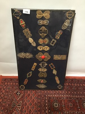 Lot 1788 - Collection of Art Deco decorative buckles and clips including Czech.