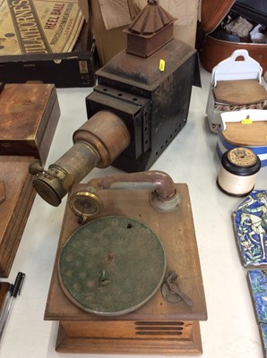 Lot 448 - Magic Lantern together with a children's gramaphone