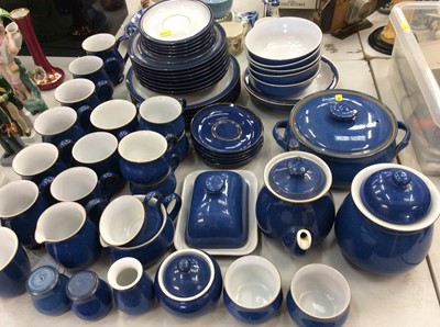 Lot 456 - Extensive collection of blue glazed Denby stoneware tea and dinnerware