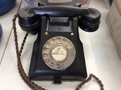 Lot 467 - Black Vintage Bakelite Telephone