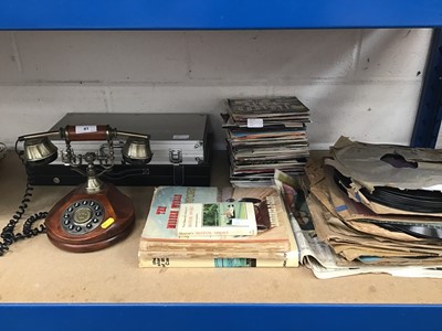 Lot 41 - Group of various singles together with some Gramophone records and sundries (qty)